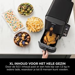 RFWR® Dubbele Lades Airfryer XL met 9,5L Inhoud - Ruimtebesparend Ontwerp voor 8 Porties — thumbnail 3