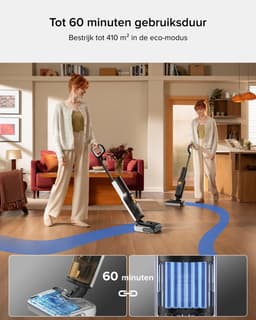 Roborock F25 BX-Vloerreiniger-Nat Droog Stofzuiger-Elektrische dweil–20000 Pa–Slimme vuildetectie–5 Minuten Snel Drogen–4 Modi–180° Platliggend–90 °C reiniging bij hoge temperatuur–LED Display — thumbnail 2
