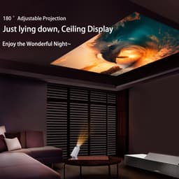 Mini-projector | HY300 Slimme 4K Beamer met Android TV | 5G WiFi Schermspiegeling | 360° Surround Sound | Geschikt voor iOS, Android, HDMI & USB | Voor Thuis- en Buitenbioscoop — thumbnail 5