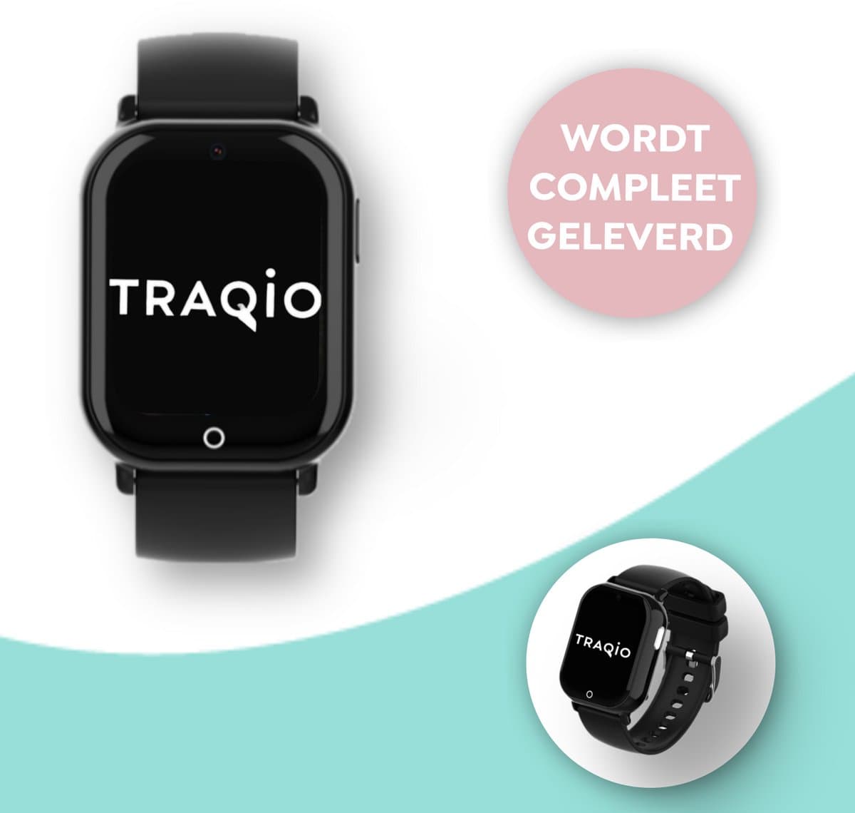 Traqio TRQ04 - GPS horloge kinderen - gps horloge kind - kinderhorloge bellen - gps tracker kinderhorloge - kinderhorloge met gps - kinderhorloge - Kinder smartwatch GPS - GPS horloge school — afbeelding 1