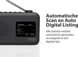 OOQE TUNE PRO 4-in-1 DAB+ Radio | DAB+, FM, Bluetooth, Klok, Wekker | Ideaal als Noodradio | LCD scherm | Auto Scan: Zenders Automatisch Gevonden | Werkt Zowel op Netstroom als Batterijen | 80 voorkeurstations opslaan | Nederlandstalig | Wit — thumbnail 5