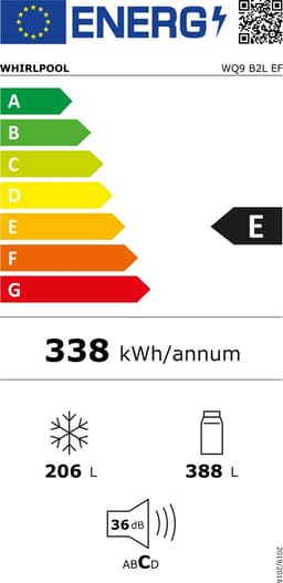 Whirlpool WQ9 B2L EF - Amerikaanse koelkast - 594 liter - Roestvrijstaal — thumbnail 2