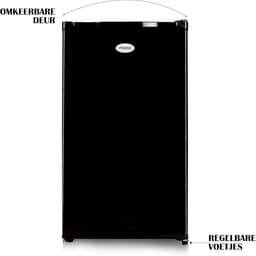 RFWR® Compacte Tafelmodel Koelkast - 88L - Energielabel E - Zwart — thumbnail 3