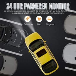 Thuys – Dashcam Voor Auto Voor En Achter – Achter Draadloos – Full HD Gps – 4 x 9 x 6cm – Zwart — thumbnail 2