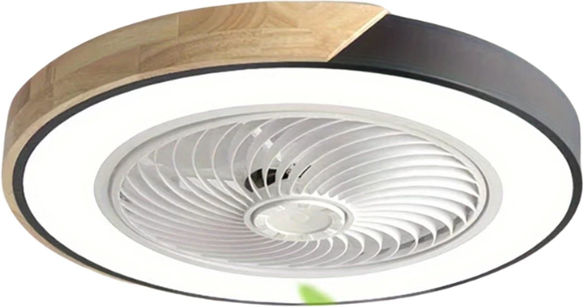 Bovista Plafondventilator - Met Verlichting - Plafond Ventilator - Met Lamp - Plafonniere Met Ventilator - Met Licht - Zwart — afbeelding 1