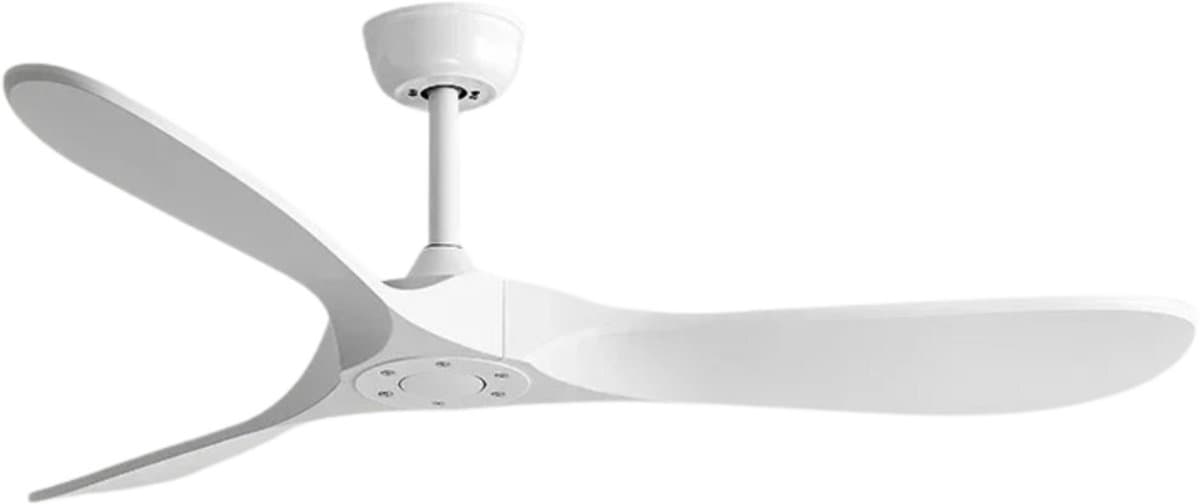 Bovista Plafondventilator - Met Verlichting - Plafond Ventilator - Met Lamp - Plafonniere Met Ventilator - Wit - 106cm — afbeelding 1
