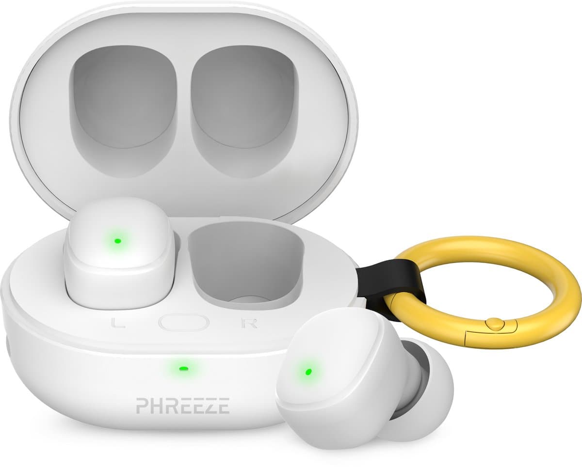 Phreeze Buds Mini Oortjes Draadloos - Bluetooth 5.4 Oordopjes - Wit — afbeelding 1