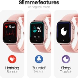 Xssive SW6 Smartwatch 44mm - Rosé Goud - Geschikt voor Apple, Samsung Galaxy, Android - Smart Watch met NL App — thumbnail 3