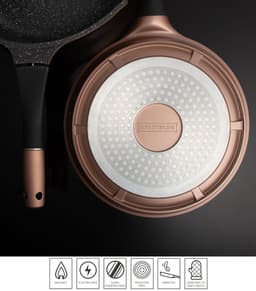 Royalty Line® ES1014 Pannenset Inductie - 17 Delige Pannensets - Pan Met Afneembare Handvaten - Oven Bestendig - Pannen Voor Alle Warmtebronnen - Antiaanbaklaag - Koper — thumbnail 4