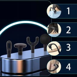 Spier Massage Gun - Massagepistool - Deep Tissue Massager - 5 Snelheden & 4 Opzetstukken - 1500mAh Oplaadbaar - Voor Spierherstel & Ontspanning - Draagbaar & Stil — thumbnail 3