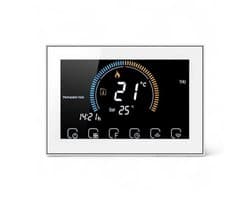 Slimme thermostaat | Inbouw WiFi | Tuya / Smart Life | Touchscreen | Electrische verwarming | 4-draads 16A | Wit | 90-240V