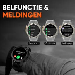 Synyq GPS Pro - GPS Smartwatch Heren - 4 Bandjes - 51mm - AMOLED Scherm - 5ATM Waterdicht - Belfunctie - 170+ Sportmodi - Stappenteller - Hartslag, Slaapmeter, SpO2 - Smartwatch Heren - Horloge Heren - Sport Horloge - IOS & Android — thumbnail 2