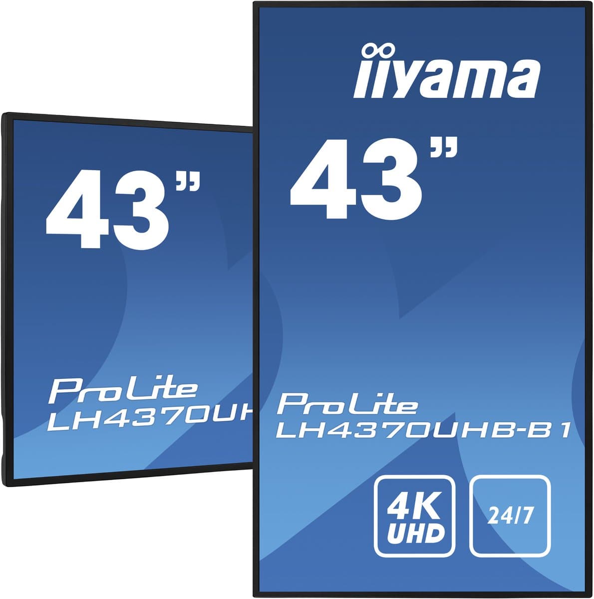 IIYAMA DS LH4370UHB 108cm 24/7 43''/3840x2160/HDMI/USB/SoC — afbeelding 1