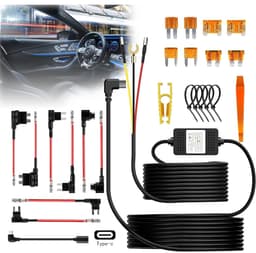 Gsedaox-Dascham Hardwire Kit-12-24V la Type-C 5V/2A-3.5mMultisize Hardware Kit Dashcam voor auto-Accustroom - Constante Voedin — thumbnail 1
