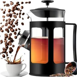 Cafetière - French Press - 1 Liter - Koffie Maker - Thee Maker — thumbnail 5