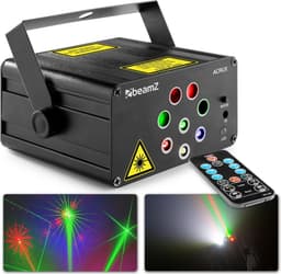 Laser lichteffect - BeamZ Acrux party laser met 4 lasers (rood / groen) en gekleurde LED's — thumbnail 1