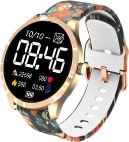 Belesy® Q9 Pro - Smartwatch Dames – Smartwatch Heren - Horloge - 1.28 inch - Kleurenscherm - Stappenteller - Bloeddruk - Hartslag - 75+ Wijzerplaten – Sporten – Siliconen – Rozen - Rosegoud - Kerstcadeau — thumbnail 2