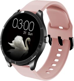 Belesy® Q9 Pro - Smartwatch Dames – Smartwatch Heren - Horloge - 1.28 inch - Kleurenscherm - Stappenteller - Bloeddruk - Hartslag - 75+ Wijzerplaten – Sporten – Siliconen - Panterprint - Roze - Kerstcadeau — thumbnail 2