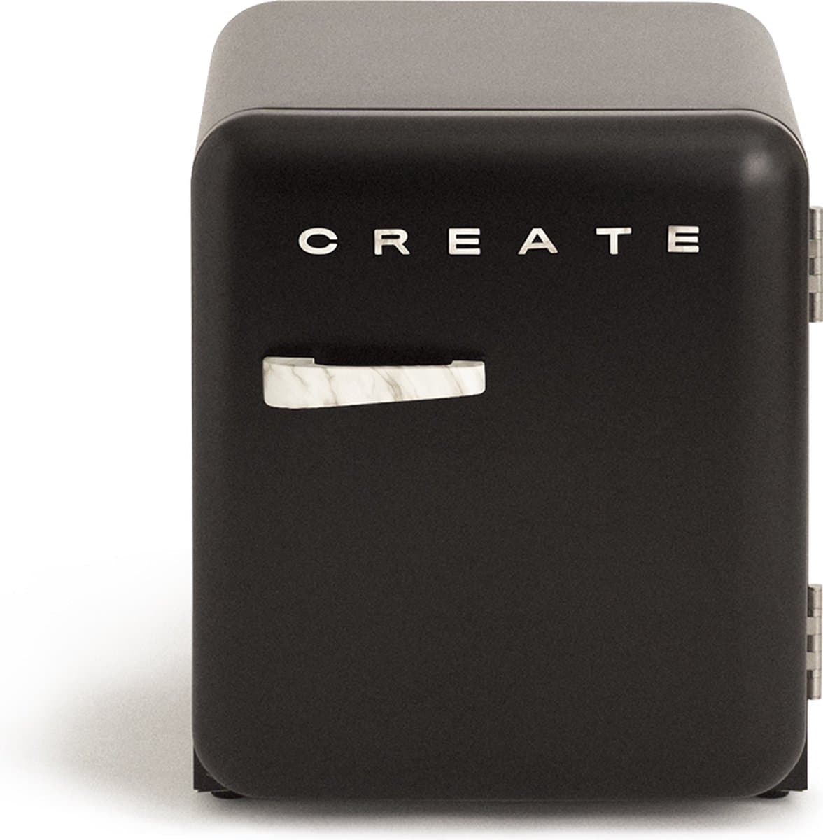 CREATE - Koelkast in retrostijl - Zwart - Handvat Marmer - FRIDGE RETRO 48L — afbeelding 1