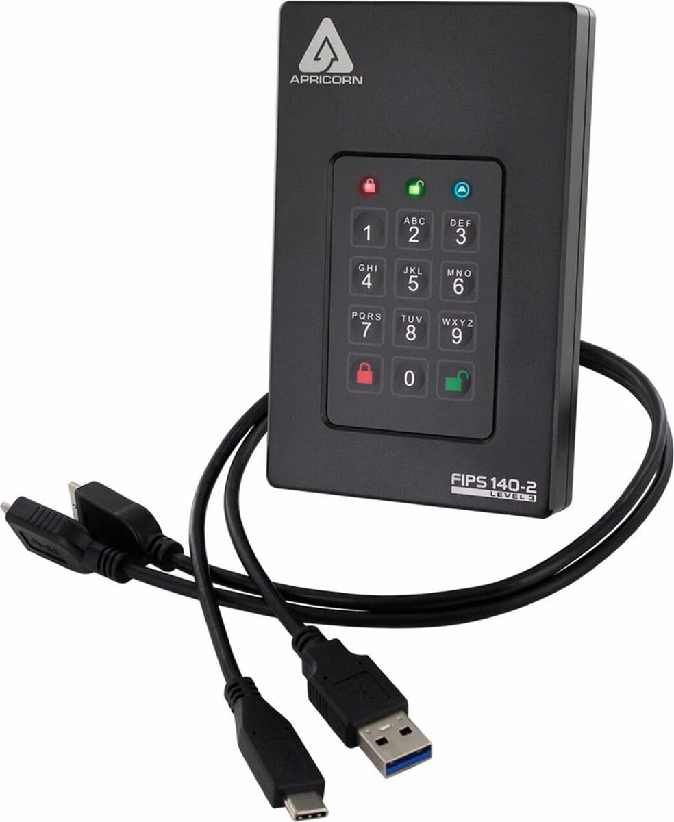 Apricorn Aegis Fortress FIPS Level 3 - Externe HDD - 5TB — afbeelding 1