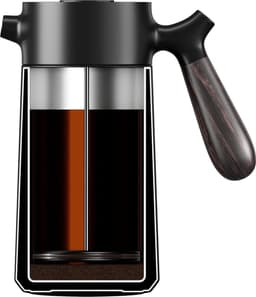 Roestvrijstalen Franse Pers Thermoskan - Dubbelwandig Geïsoleerde Koffiemaker 950 ml - 5 kopjes - Thermische Koffiebrouwer — thumbnail 3
