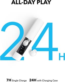 soundcore A30i NEW - Noise cancelling oordopjes - Lipstick-vormig ontwerp - Klein - Lichtgewicht comfort - Helder geluid - 24 uur speeltijd - IP54 - Draadloze oordopjes - Bluetooth 5.4 - Wit — thumbnail 4