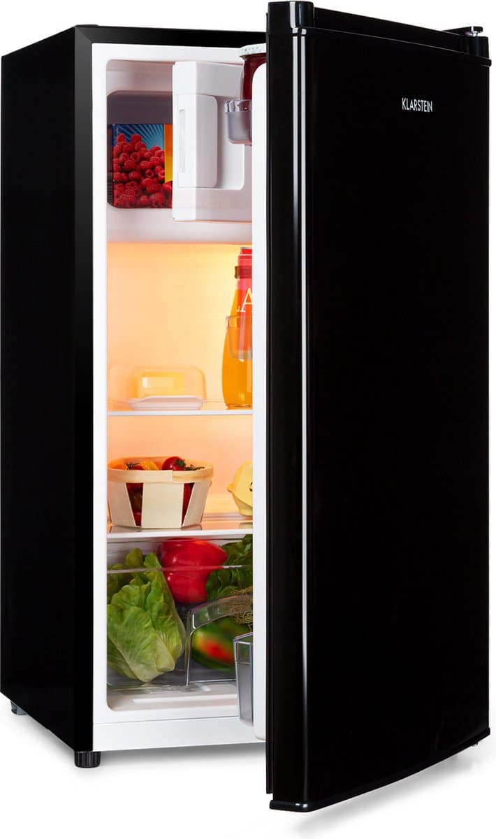 Klarstein Koelkast Cool Cousin Koelvriescombinatie 70+11L 40 dB - met Vriesvak Mini-Koelkast - 81L - voor Keuken voor Singles - LED Schappen Compact - Compact Koelkast Vrijstaande Koelkast Kleine Koelkast Fridge - Mini Fridge — afbeelding 1