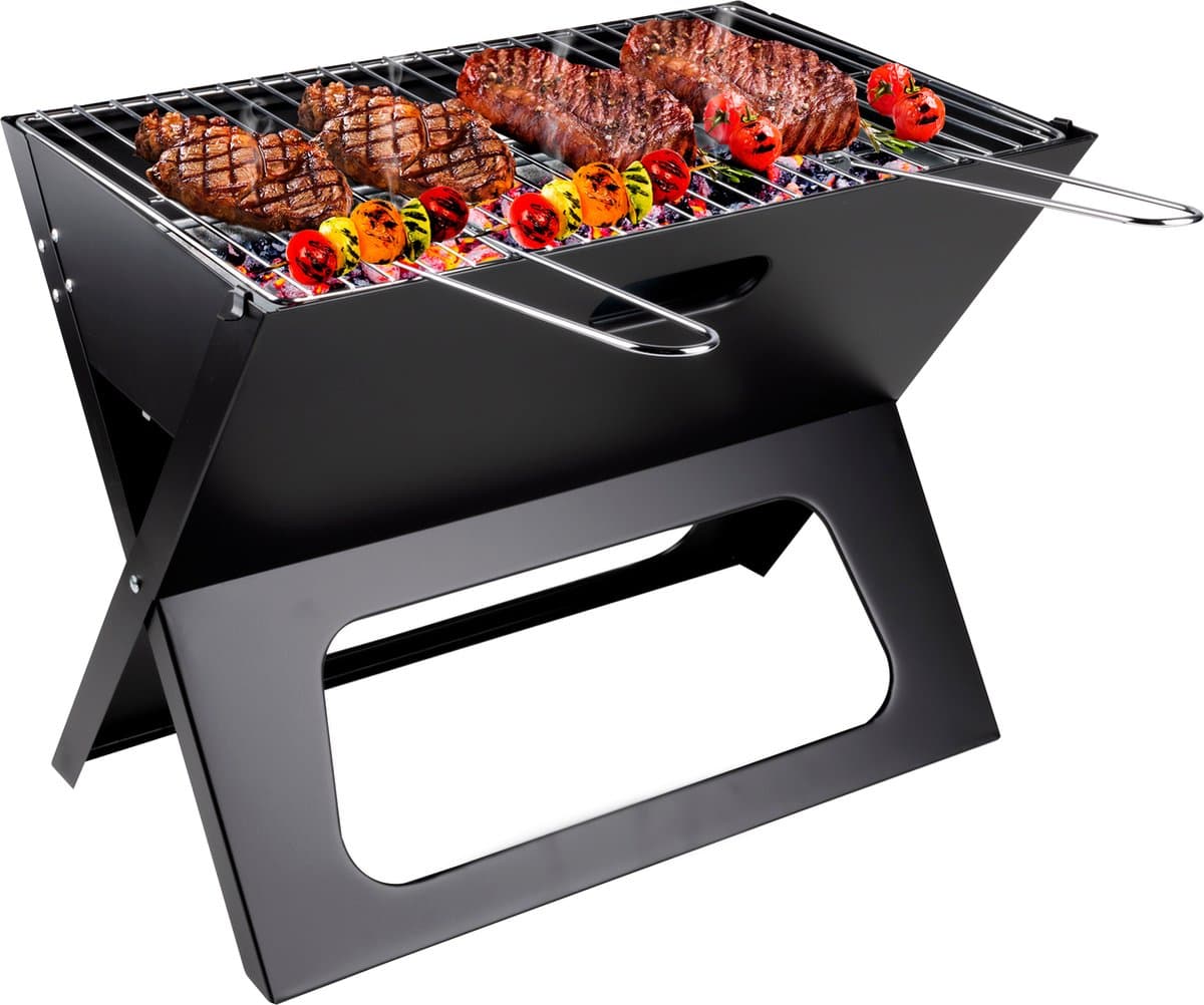 BBQ Collection Tafel BBQ Houtskool - Camping BBQ - Opvouwbare en Draagbare Barbeque - Barbecue met Losse Vuurschaal en Grillrooster - 46 x 36,5 x 28 cm — afbeelding 1