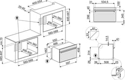 SMEG SO4301M1X - Inbouw Combimagnetron - Grill - 40 L - 3300 W - 45 cm - RVS — thumbnail 3