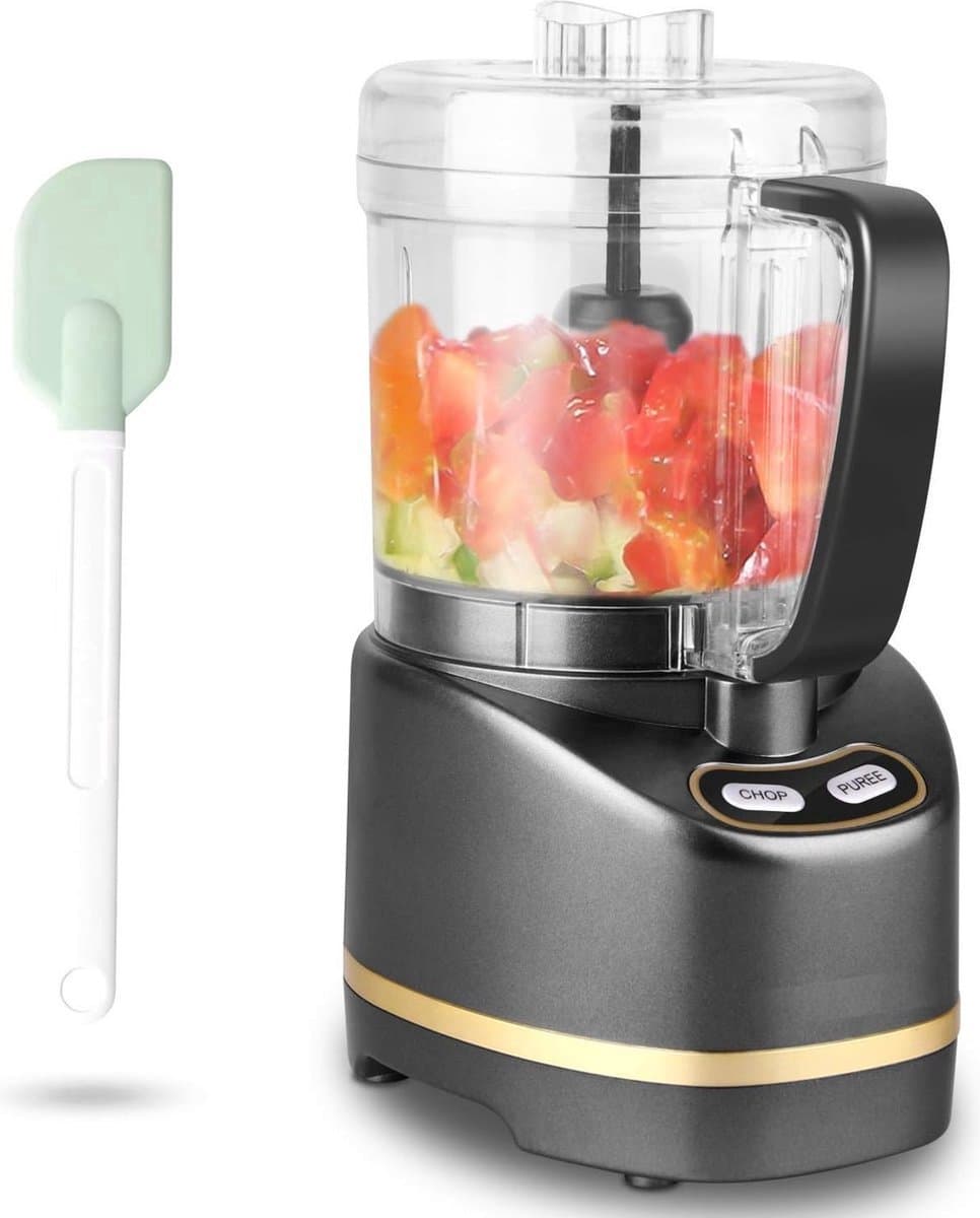 Elektrische Keukenmachine - met 200 watt - 450 ml bereidingskom voor hakken, malen, mixen, pureren — afbeelding 1