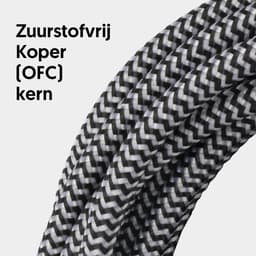 Áengus Silver Tweed Gitaarkabel Instrumentkabel - 6.35mm mono jack plug haaks/recht - 6 meter — thumbnail 3
