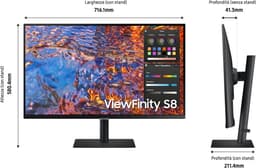 Samsung ViewFinity S8 LS32B800PXU - 4K IPS 60Hz Monitor - 32 Inch — thumbnail 4