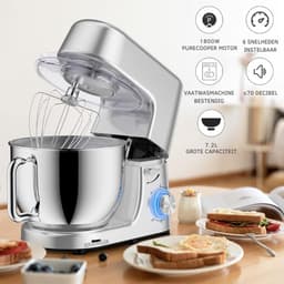 Deegmachine - Deegmixer - Kneedmachine Keukenmachine - Kneedmachine - Deegkneder - Deeghaak - Kneedhaak - Keukenmixer - Keukenmachine - Keukenmixer Met Mengkom - Keukenmixer Machine - Mixer Met Mengkom - Keukenrobot - Keukenmachines - 7.2 Liter — thumbnail 2