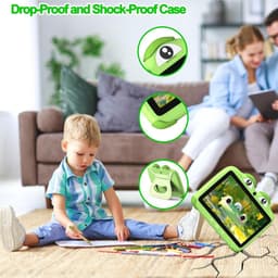 Mrs. Jones 7-inch Kids Tablet Android 7 inch Quad Core 2GB RAM 32GB ROM Children Tablet Kinderen with Youtube Google Play Geschikt Voor Jongens en Meisjes Van 3 Tot 14 Jaar Oud (Groen) . — thumbnail 5