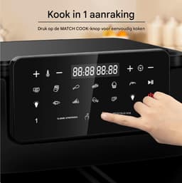 Heteluchtfriteuse XXL 9L 2 Laden LED-Touchscreen Kijkvenster 9 Programma's Match Cook & Smart Finish 2400W Zwart — thumbnail 4