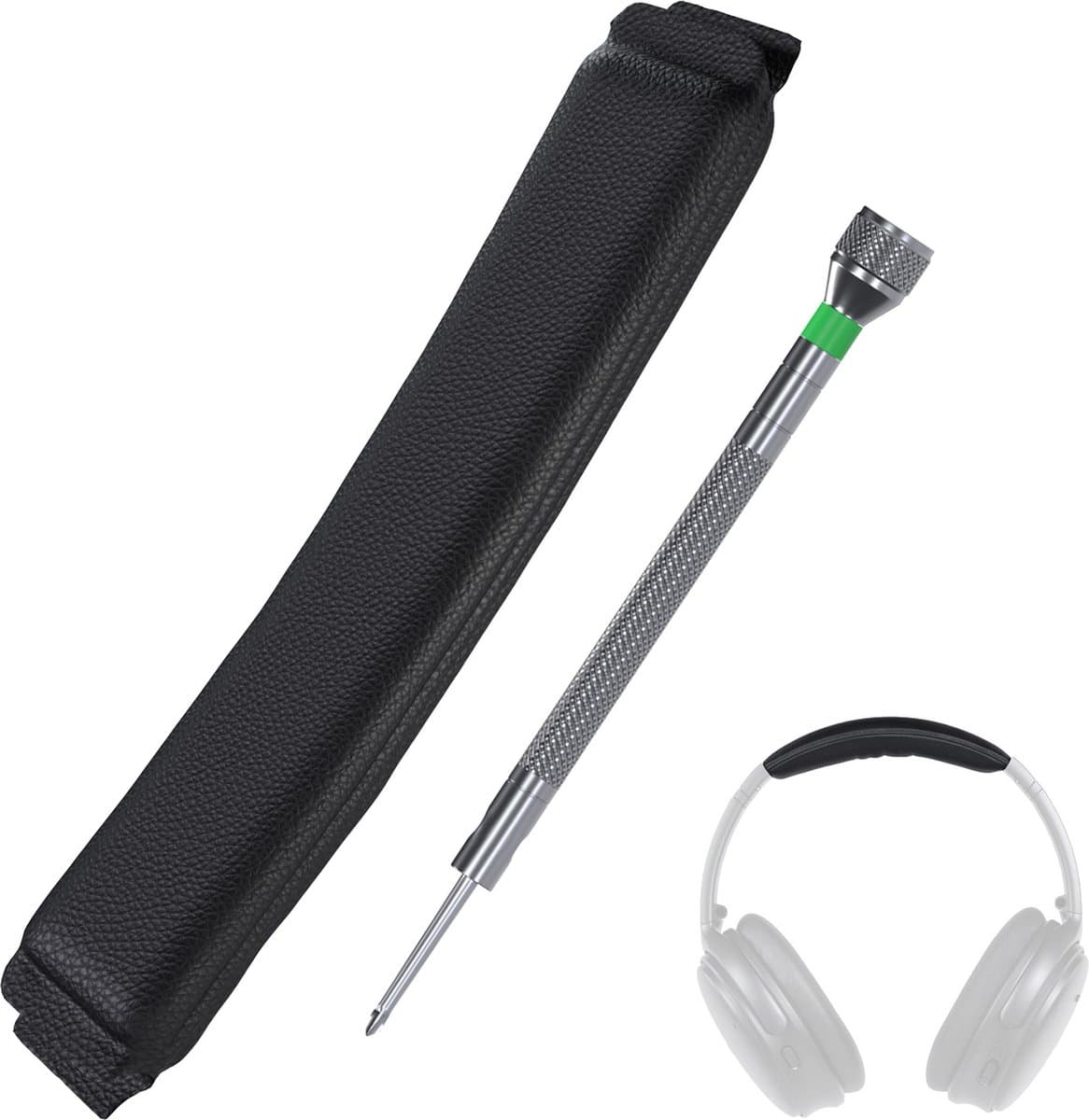 Vervangende Hoofdband voor Bose QuietComfort 35, 35 II, 45 (QC35, QC35 II, QC45) Over-Ear Hoofdtelefoon van MMOBIEL – Protein PU Hoofdband – Hoofdtelefoon Hoofdkussen Cover Reparatie – Zwart — afbeelding 1