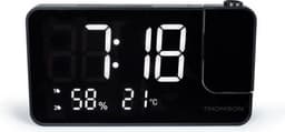 Projectorklokradio - THOMSON - Zwart - FM-radio - Temperatuur - Vochtigheid - Dubbel alarm - USB-C - Voeding 230V — thumbnail 1
