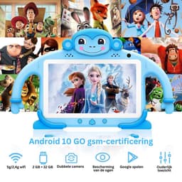 White-label Kindertablet Vanaf 3 Jaar - Tablet Kinderen - Kinderspeelgoed - Blauw — thumbnail 3