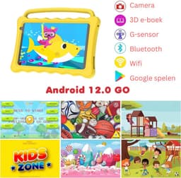 White-label Kindertablet Vanaf 3 Jaar - Tablet Kinderen - Kinderspeelgoed - Geel — thumbnail 4