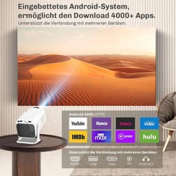 Mini Beamer 1080P Full HD - Draagbare Projector met Android TV en Wifi/Bluetooth — thumbnail 5