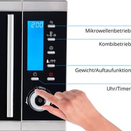 MEDION 4-in-1 Magnetron met Grill MD 15501 | 25 Liter | 900 Watt Magnetronvermogen | 2500 Watt Hetelucht | 10 Automatische programma's — thumbnail 5