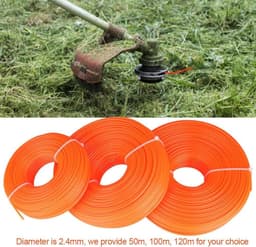 2.4mm Nylon Trimmer Lijn Draad - Voor Benzine Grastrimmer - Grasmaaier Maaien Touw - 50 Meter — thumbnail 4