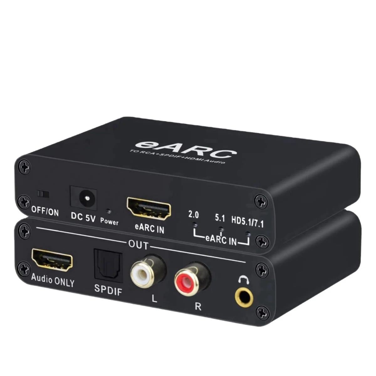 DAC HDMI eARC Audio Extractor Audio Converter Digitaal Naar Analoog — afbeelding 1