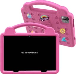 Elementkey Ai-Tab10 MAX - Android 12 Tablet - 192GB Opslag - 6GB Ram Kindvriendelijk, Krachtig - WiFi 6 en IPS-scherm - Stootbestendig - Roze — thumbnail 1