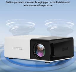 1080P Draagbare Mini-projector met Ingebouwde Luidsprekers - Multimedia Home Theatre Filmprojector - Compatibel met Smartphone en Laptop — thumbnail 3