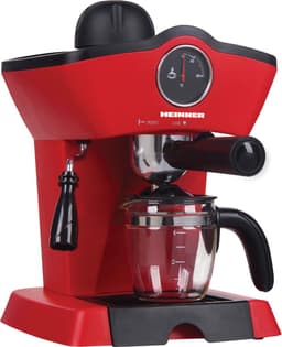 Heinner Retro Effect Espressomachine – 800W – 250 ml Capaciteit – 3,5 bar – Espresso & Cappuccino – Melkopschuimer – Frontale Thermometer – Filter voor 4 Kopjes – Rood — thumbnail 1