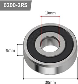 Kogellagers groefkogellagers 10 stuks dubbel afgedicht voor doe-het-zelf draaibanken - motoren - 3D-printers - freesmachines - verschillende mechanische apparaten - 6200-2RS 10 mm x 30 mm x 9 mm — thumbnail 2