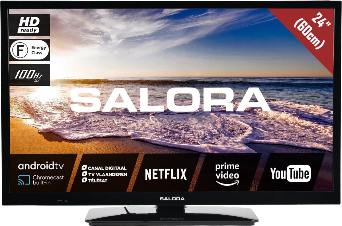 Salora 24LED9109CTS2ANDROID - 24 inch - HD - Android TV - 2022 — afbeelding 1