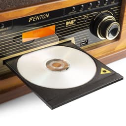 Retro platenspeler Bluetooth - Fenton Memphis - Met FM en DAB radio - Cassette speler - Lichtbruin — thumbnail 3