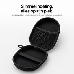 Sounix Koptelefoon Hoes - Harde Beschermcase voor JBL, Sony Koptelefoons - Waterafstotende Opberghoes met Draagband - Zwart — thumbnail 4